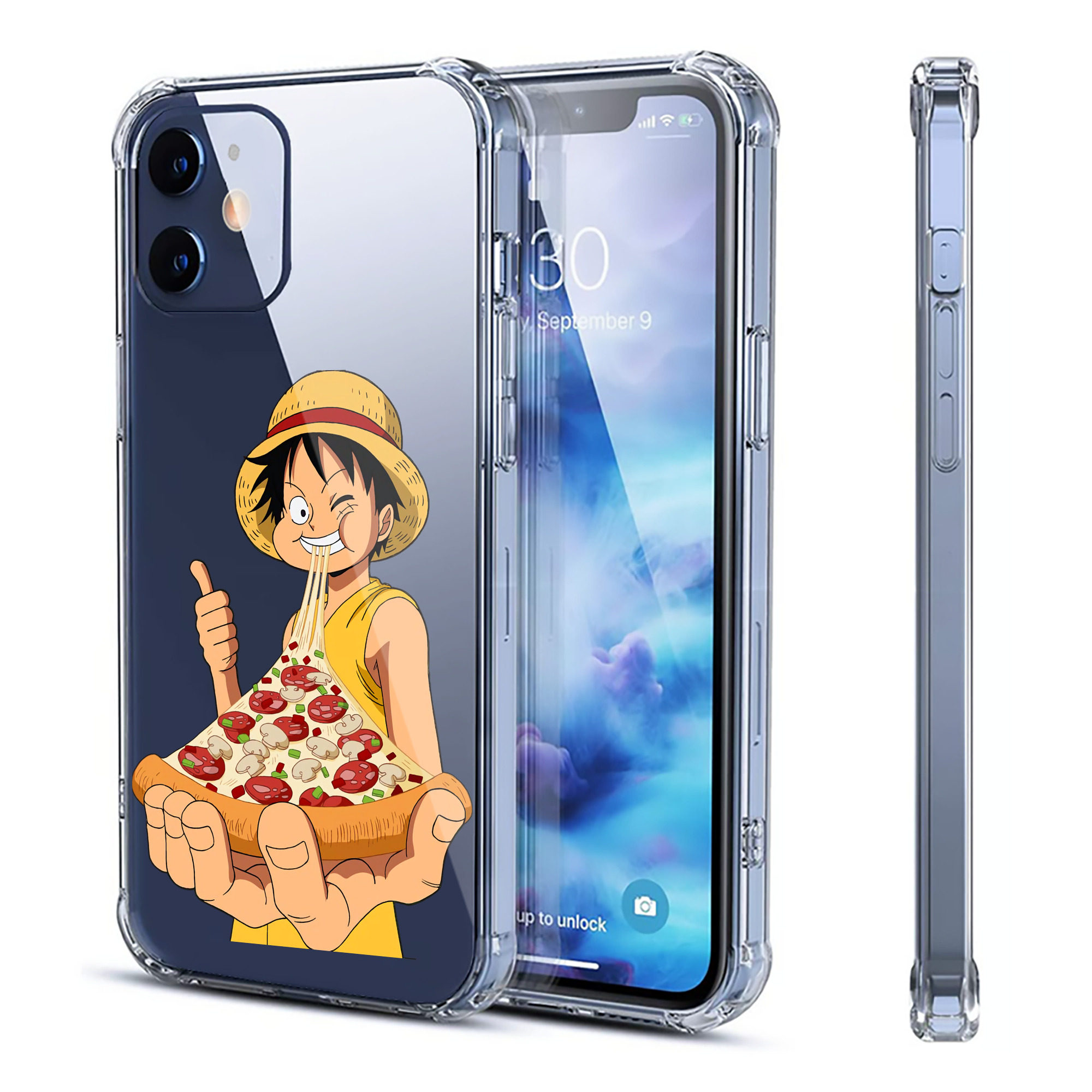 （画像用） ワンピース モンキー・D・ルフィ ONE PIECE Monkey D. Luffy 【iPhone 12シリーズ対応】透明スマホケース（クリアソフトケース）